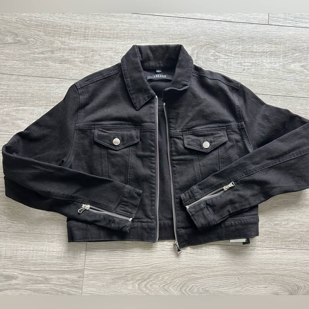 J Brand “Vanished” Black Denim Jacket (Size S)